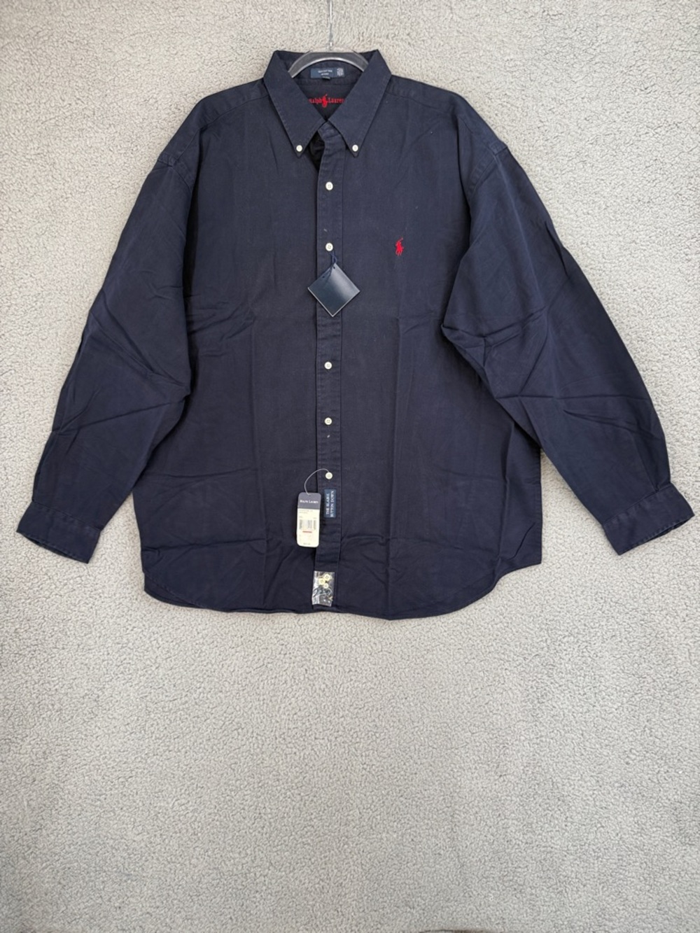 Polo Ralph Lauren The Blaire long sleeve Dark Navy Button Down Shirt Red Emblem